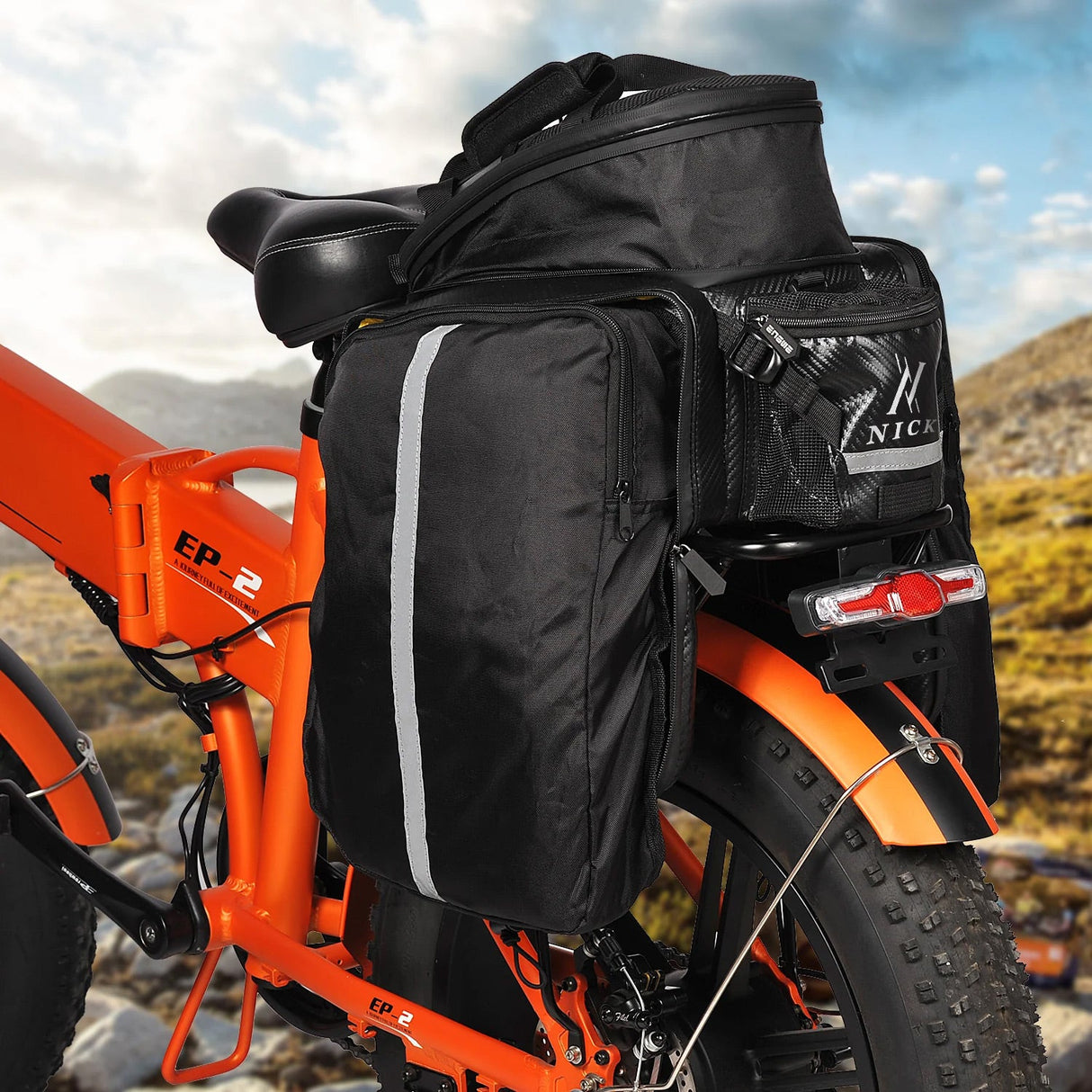 Sacoche de porte-bagages pour vélo NICK 17-35 litres