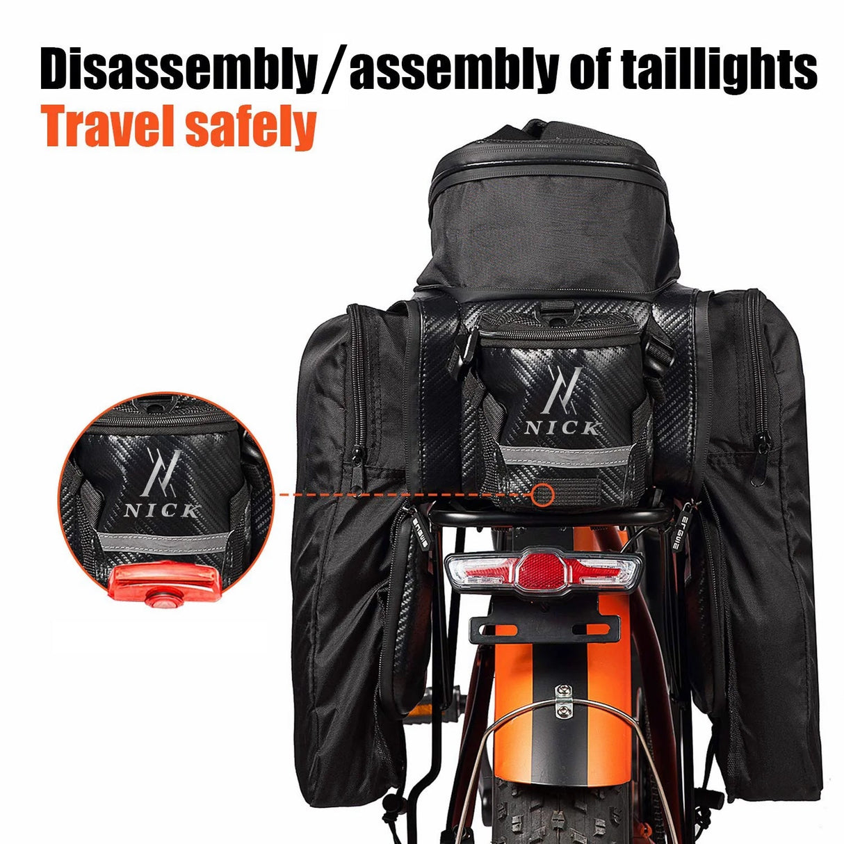 Sacoche de porte-bagages pour vélo NICK 17-35 litres