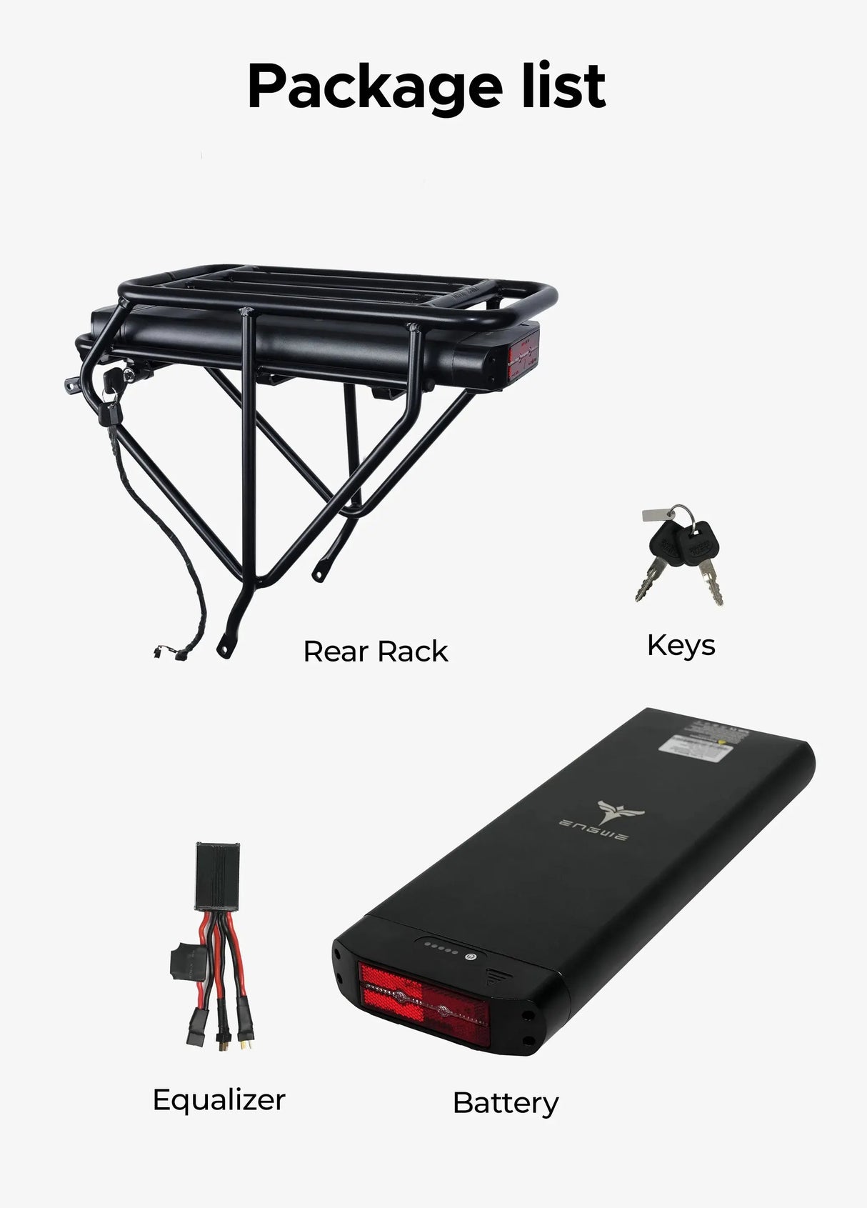 Batteria posteriore 48V13Ah per EP-2 PRO + portapacchi posteriore ENGWE