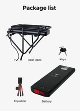 Batteria posteriore 48V13Ah per EP-2 PRO + portapacchi posteriore ENGWE