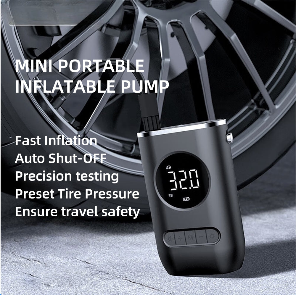 Mini pompe à air électrique portable S62, gonflage rapide, arrêt automatique