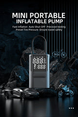 Mini pompe à air électrique portable S72, gonflage rapide, arrêt automatique